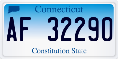 CT license plate AF32290