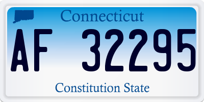 CT license plate AF32295