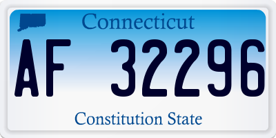 CT license plate AF32296