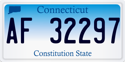 CT license plate AF32297