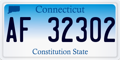 CT license plate AF32302