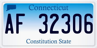 CT license plate AF32306