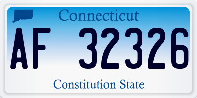 CT license plate AF32326