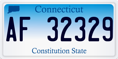 CT license plate AF32329