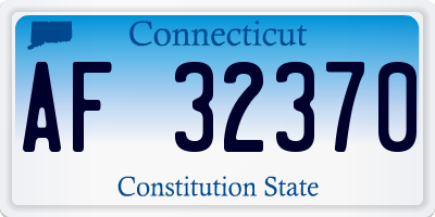 CT license plate AF32370