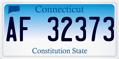 CT license plate AF32373