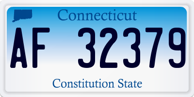 CT license plate AF32379