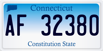 CT license plate AF32380