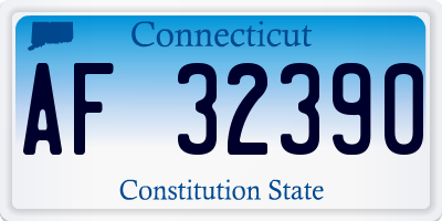 CT license plate AF32390