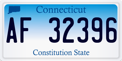 CT license plate AF32396