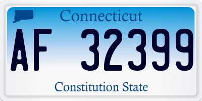 CT license plate AF32399