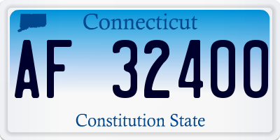 CT license plate AF32400