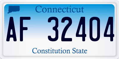 CT license plate AF32404