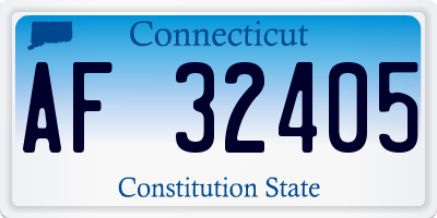 CT license plate AF32405