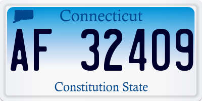 CT license plate AF32409