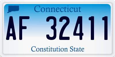 CT license plate AF32411