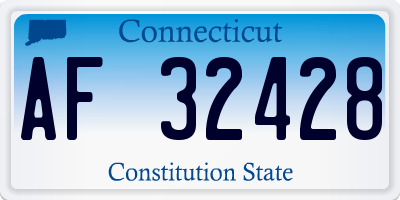CT license plate AF32428