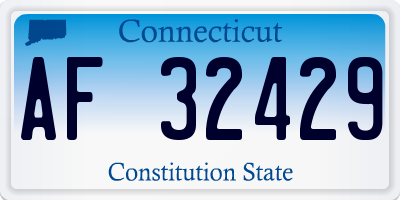 CT license plate AF32429