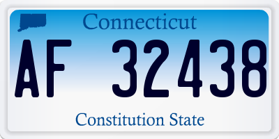 CT license plate AF32438