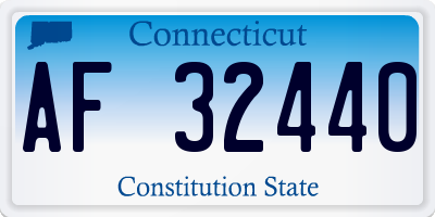 CT license plate AF32440