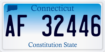CT license plate AF32446