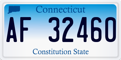 CT license plate AF32460