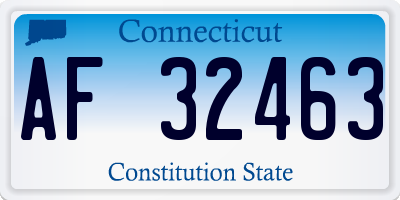 CT license plate AF32463