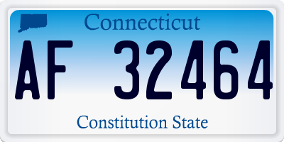 CT license plate AF32464