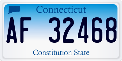 CT license plate AF32468