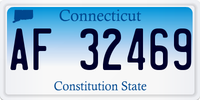 CT license plate AF32469