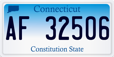 CT license plate AF32506