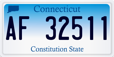 CT license plate AF32511