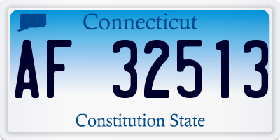 CT license plate AF32513