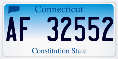 CT license plate AF32552
