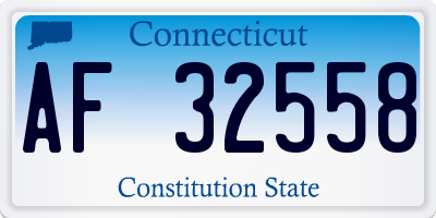 CT license plate AF32558