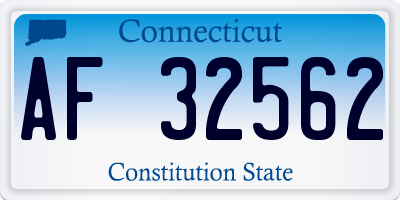 CT license plate AF32562