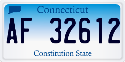 CT license plate AF32612