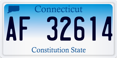 CT license plate AF32614