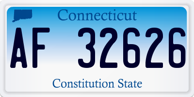 CT license plate AF32626