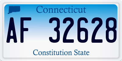 CT license plate AF32628