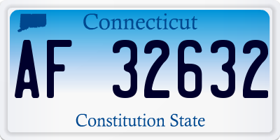 CT license plate AF32632
