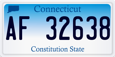 CT license plate AF32638