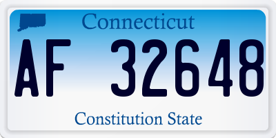CT license plate AF32648