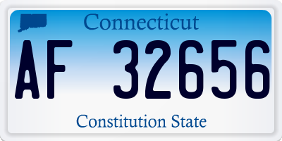 CT license plate AF32656