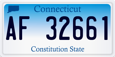 CT license plate AF32661