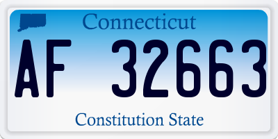 CT license plate AF32663