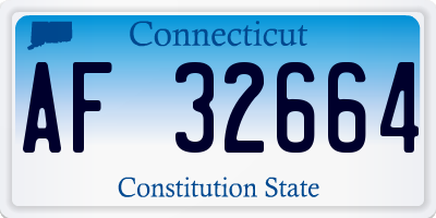 CT license plate AF32664