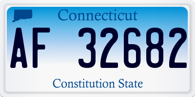 CT license plate AF32682