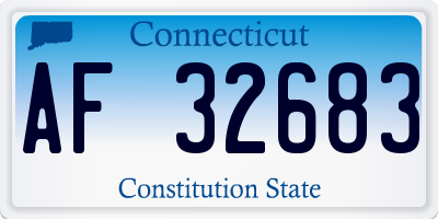 CT license plate AF32683