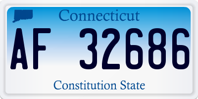 CT license plate AF32686